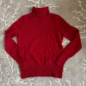 Neiman Marcus Vibrant Red Turtleneck Sweater